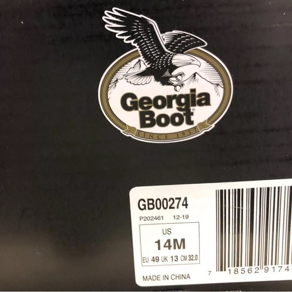 Georgia Boot Mens Marshland Duck Boot Brown Leather Size 14 M